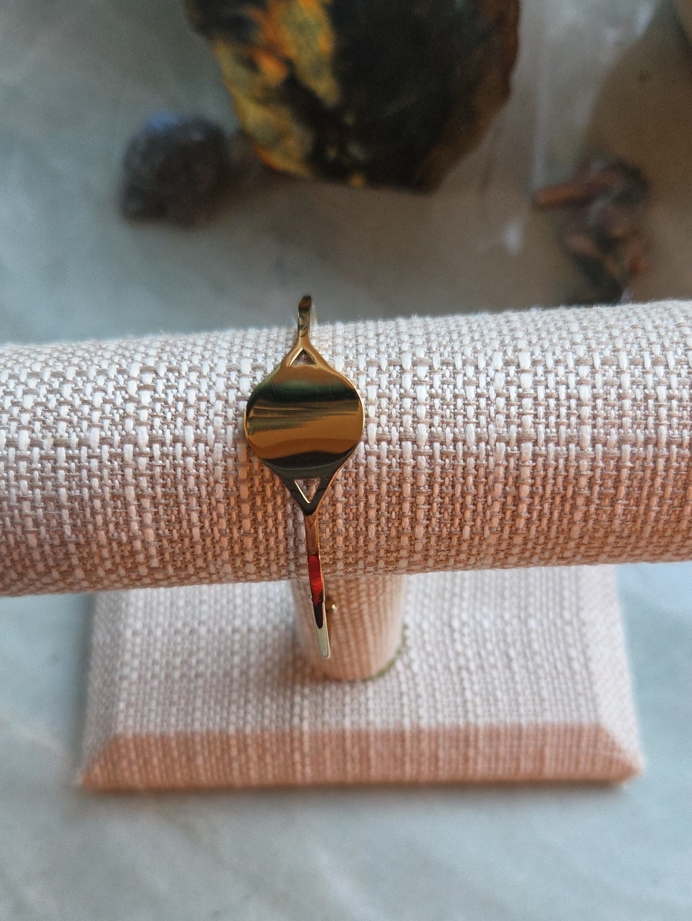 Plunder Gold Tone Disc Bangle Bracelet